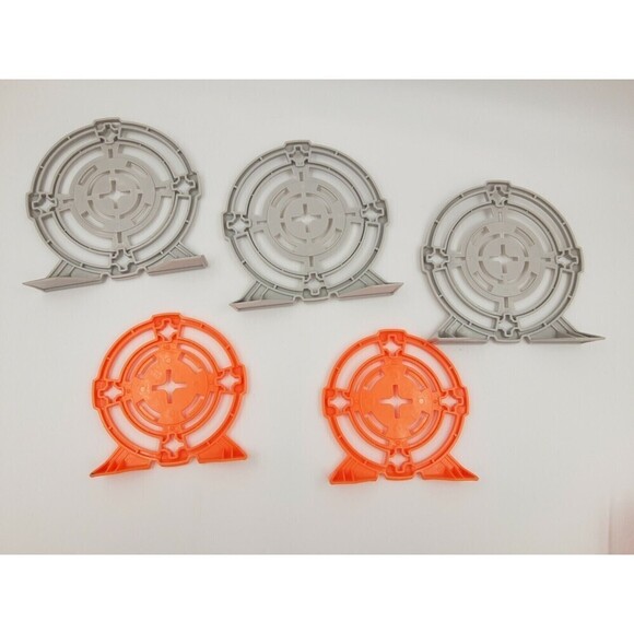 Nerf N-Strike Elite AccuStrike RaptorStrike Targets Lot of 6 (2 Orange, 3 Gray) - Picture 2 of 2